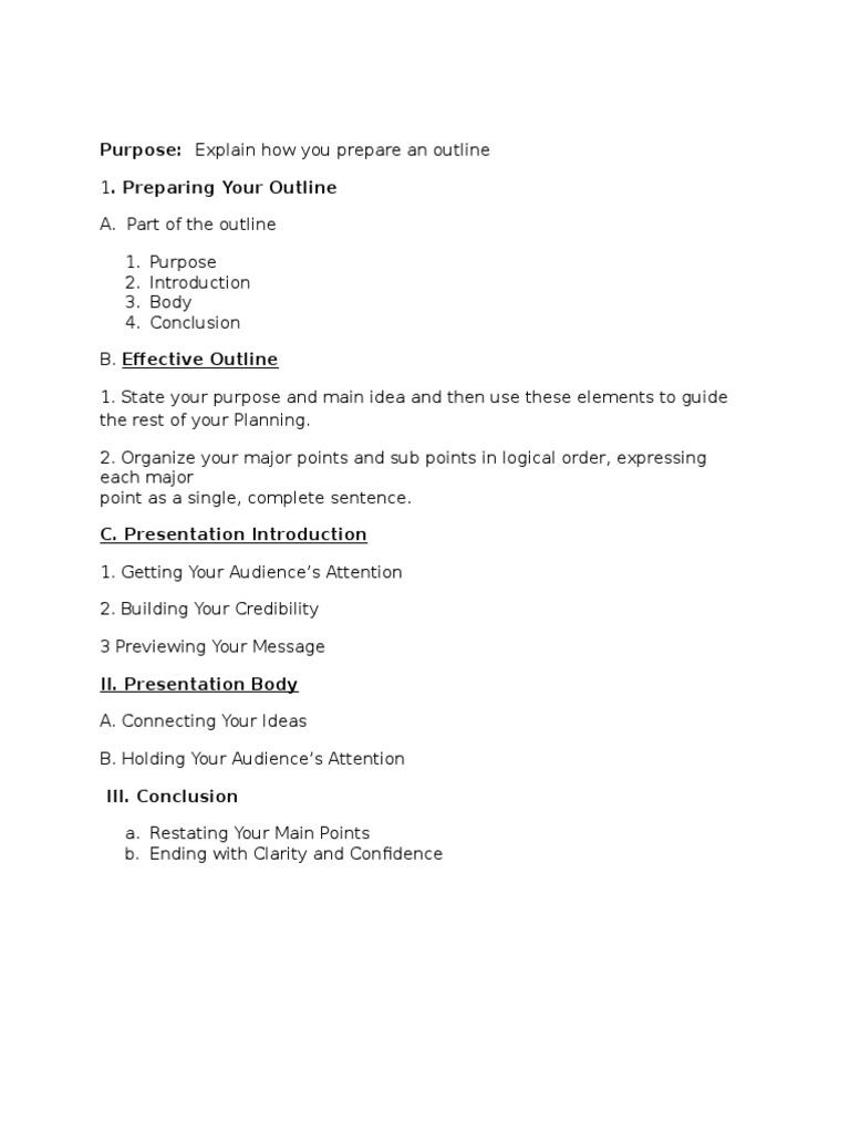 How to Prepare an Effective Outline | PDF | Business | Art