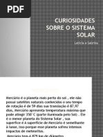 curiosidades sobre o sistema solar