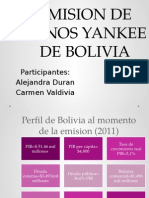 Emision Bonos Yankee Bolivia