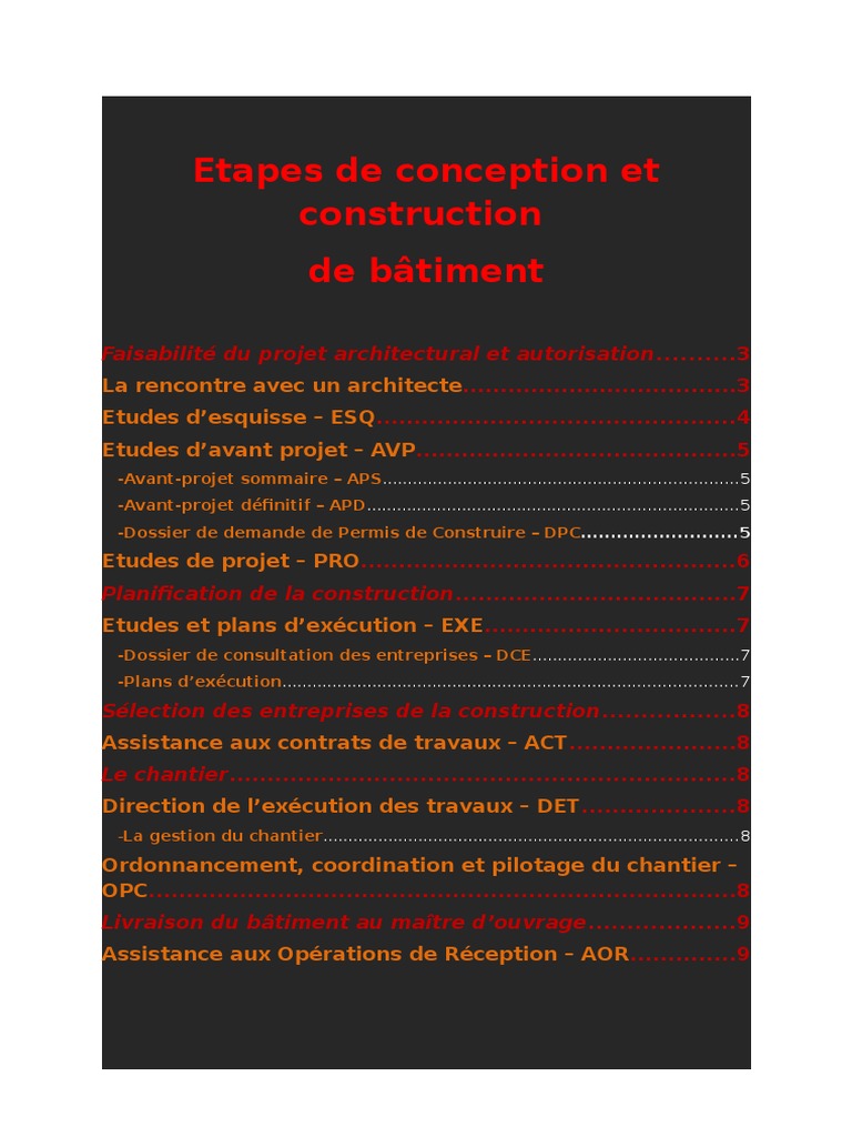Conception et Construction de Bâtiments | PDF | Entrepreneur principal ...