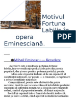 Motivul Fortuna Labilis În Opera Eminesciană.: Mihail Eminescu - Revedere