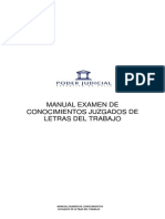 Manual de Examen Habilitante Para Juzgados de Letras Del Trabajo