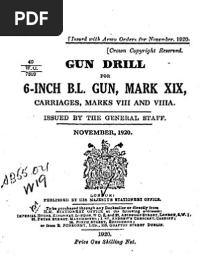 Gun Drill 6 Inch Bl Mk Xix British Expeditionary Force - 