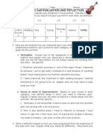 Orchestra Post Reflection Checklist 2015