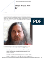 Stallman - Me Alegro de Que Jobs Nos Haya Dejado