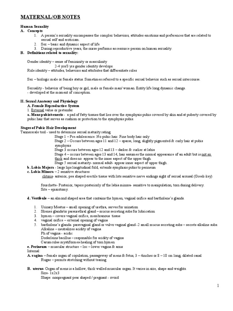 Maternal/Ob Notes | PDF | Menstrual Cycle | Luteinizing Hormone
