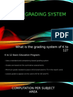 K To 12 Grading System