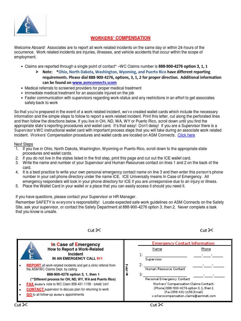 Reporting Work-Related Incidents Guide | PDF | Workers' Compensation ...