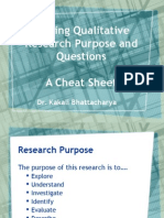 Writing Qualitative Research Purpose and Questions