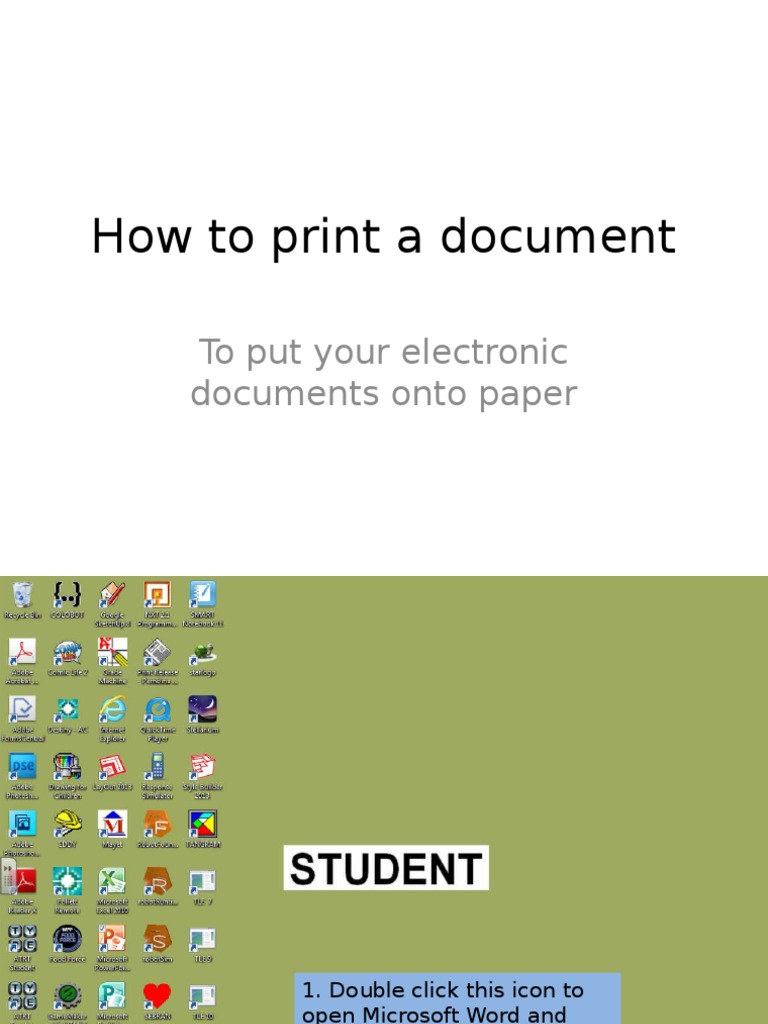 Step-by-Step Guide to Printing Documents | PDF