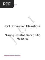 Nursing Sensitive Care Measures