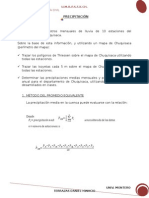 Cálculo de La Precipitación Media Mediante Los Métodos de Polígonos de Thiessen e Isoyetas