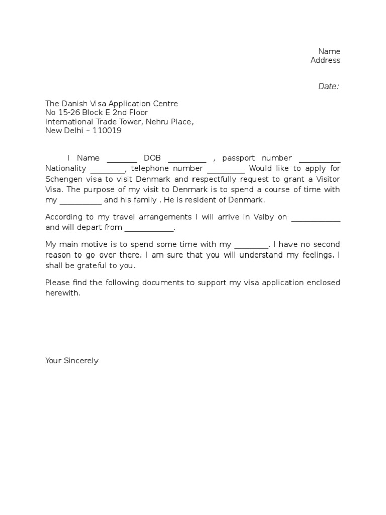 sample cover letter for tourist visa application uk