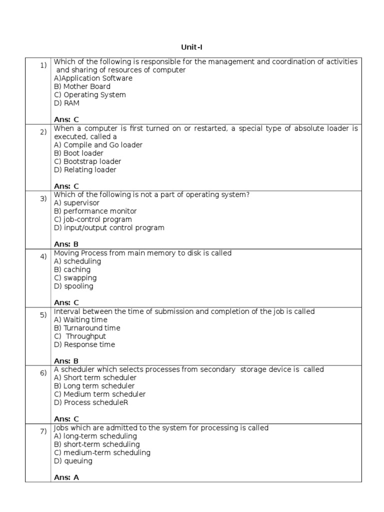 Computer Operating System Concepts | PDF | Scheduling (Computing ...