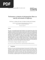 Performance Evaluation of Polypropylene Fibers On Sand-Fly Ash Mixtures in Highways