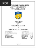 Download Trend Analysis in Maruti Suzki by medha120 SN26762598 doc pdf