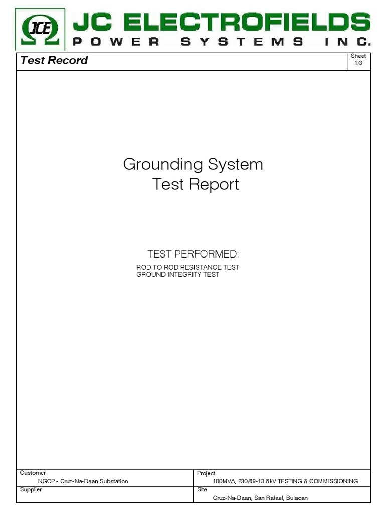 NGCPCND Grounding System Test Report PDF