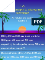 L-5 Problems On PPM To Micrograms Conversion: Air Pollution and Control (Elective-I)