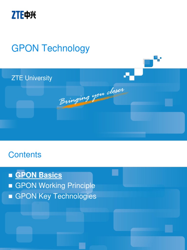Understanding GPON Technology Basics | PDF | Telecommunications ...