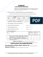 CSIR Grant Application Form for Symposium Support