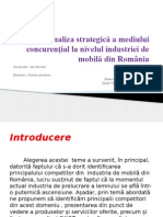Analiza Mediului Concurential Al Industriei de Mobila Din Romania