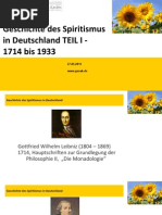Geschichte Des Spiritismus in Deutschland 2015 TEIL I