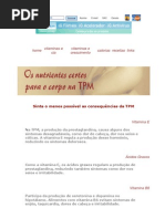 Nutrientes Para o Corpo Na TPM