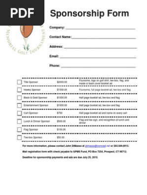 Sponsorship Form