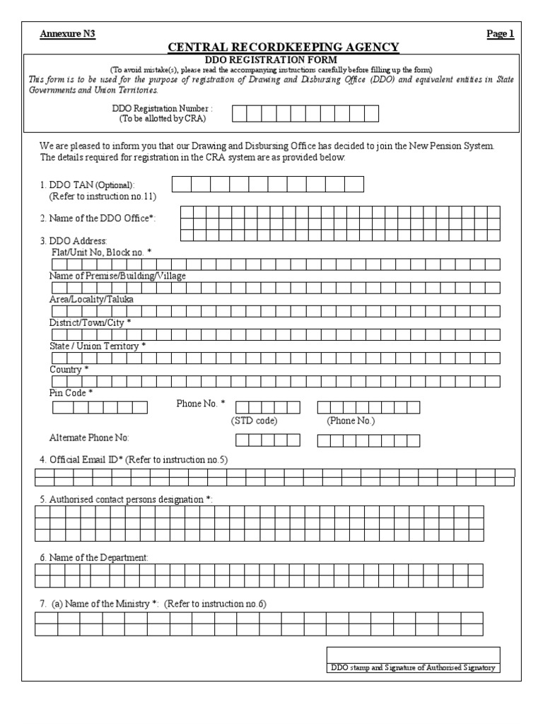 DDO Registration Form Instructions | PDF | Taxes | Government