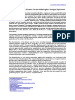 Computation of the Discrete Forms of the Laplace Integral Operators