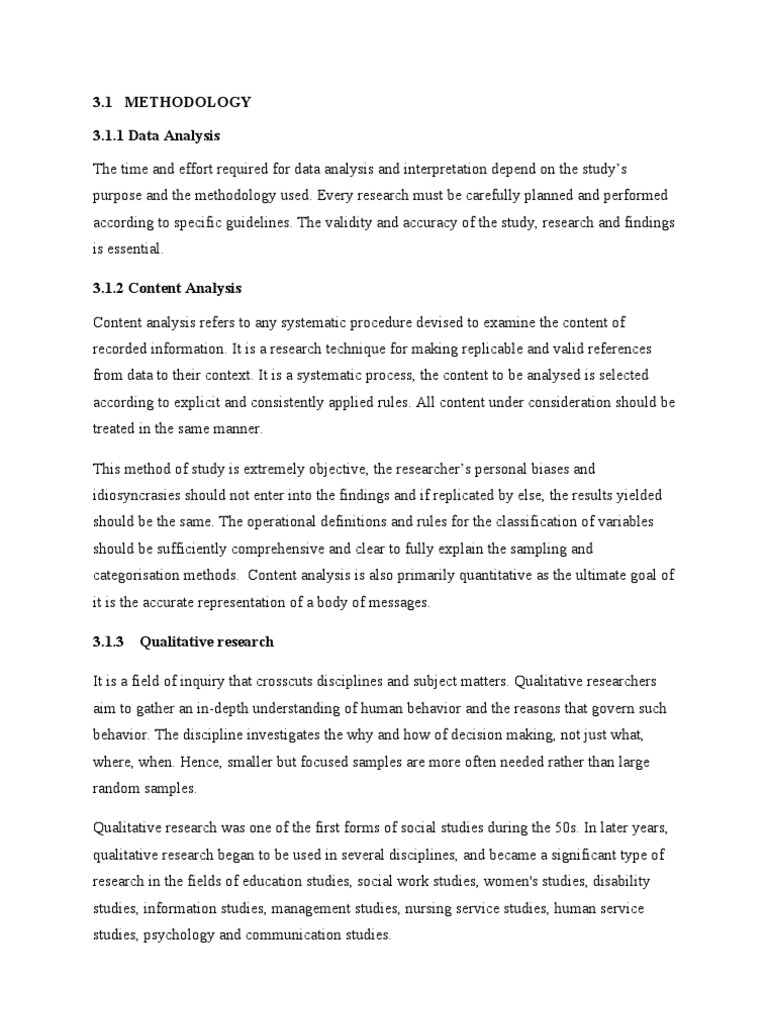 3.1 METHODOLOGY 3.1.1 Data Analysis The Time | PDF | Quantitative ...