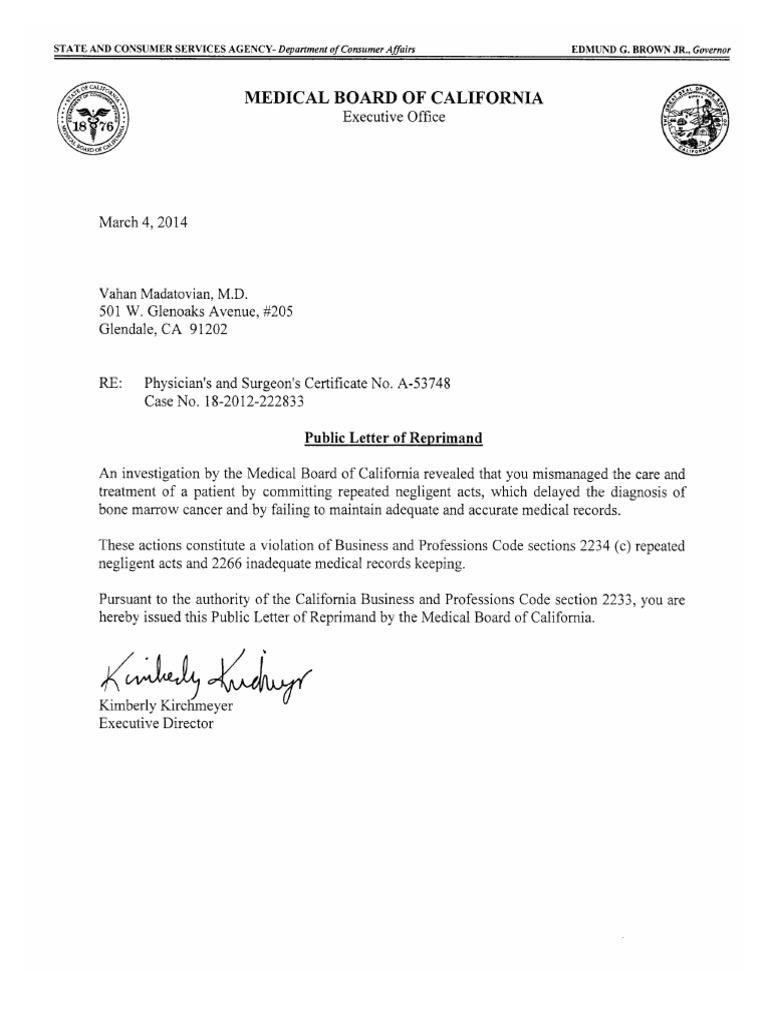 Public Letter Of Reprimand For Your Needs - Letter Template Collection