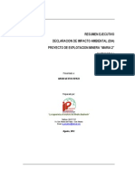 Resumen Ejecutivo Declaracion de Impacto Ambiental (Dia) Proyecto de Explotacion Minera "Maria 2" Categoria I