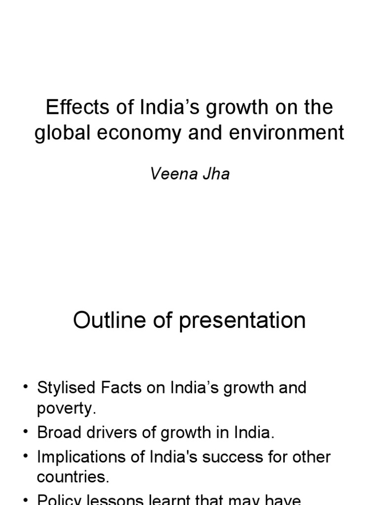 Effects of India's Growth On The Global | PDF
