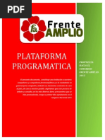 Propuesta Plataforma Programática Frente Amplio hacia Congreso 2015