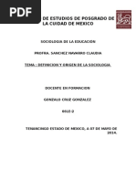 Origen y Definición de Sociología