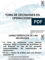 Toma de Decisiones en Operaciones