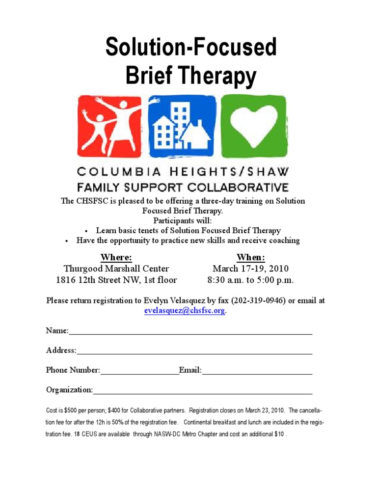 Solution Focused Brief Therapy Health Treatment Wellness