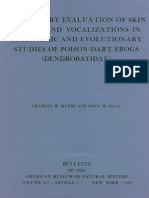 Preliminary Evaluation of Skin Toxins and Vocalizations in Taxonomic and Evolutionary Studies of Poison Dart Frogs (Dendrobatidae) PDF