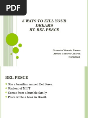 5 Ways To Kill Your Dreams Pdf Psychological Concepts Cognition