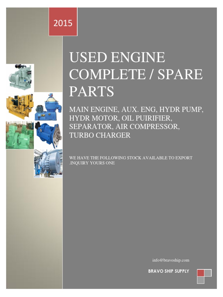Engine Spare Parts Stocks PDF Internal Combustion Engine Machines