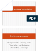 Tips for an effective oral presentation