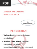 Download Analisa Dan Validasi Indikator Mutu by Riza Haniputra SN267707021 doc pdf
