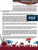 Contra La Corrupción e Impunidad y Por La Soberanía Nacional