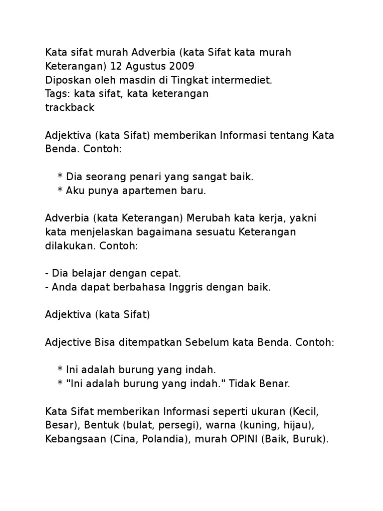 Adjective And Adverb