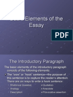Basic Elements of the Essay