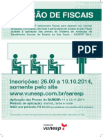 Seleção de Fiscais: Inscrições: 26.09 A 10.10.2014, Somente Pelo Site