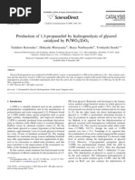 14 Production of 1,3-Propanediol by Hydrogenolysis of Glycerol Catalyzed by PtWO3ZrO2