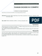 Solubility of Titanium Dioxide in Cosmetic Formulations