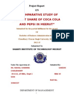 A Comparative Study of Market Share of Coca Cola and Pepsi in Meerut